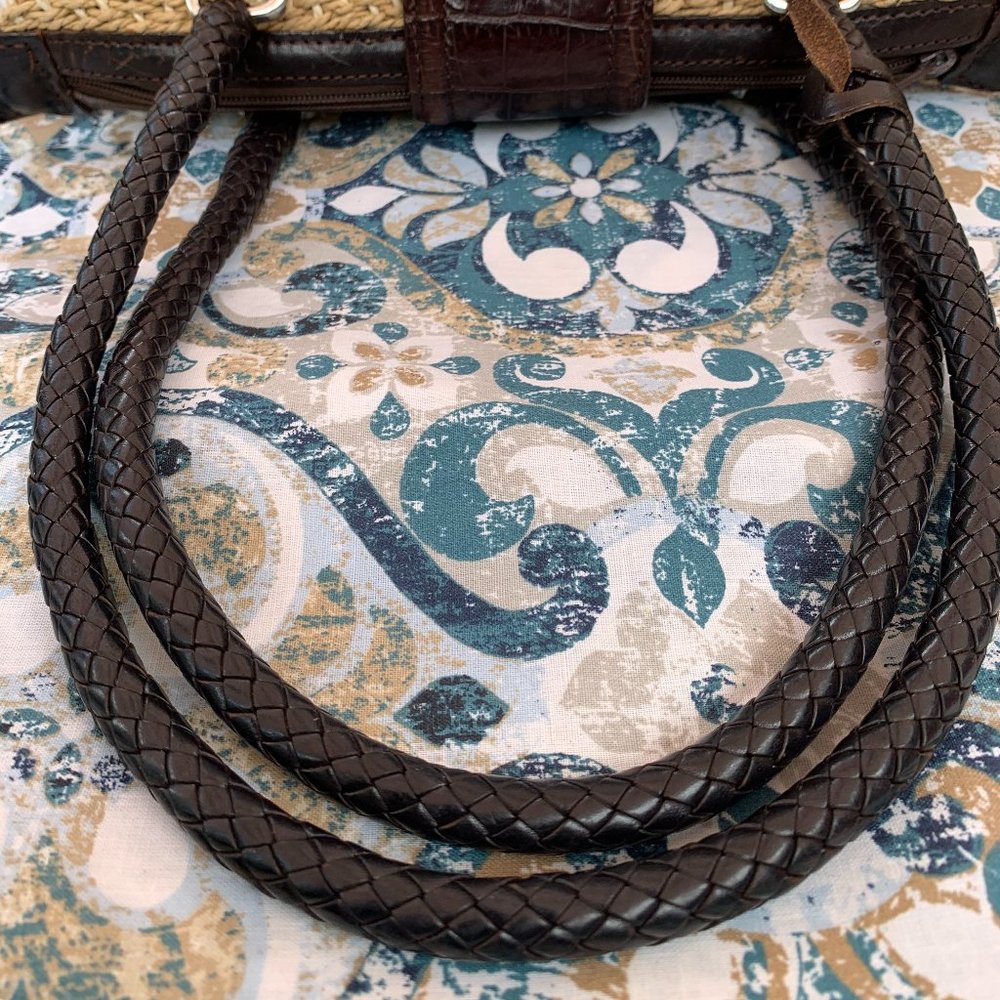 BRIGHTON Leather/Straw woven purse with 1 BRIGHTON leather wallet - Picture 10 of 16